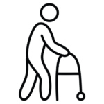 Person with walker icon